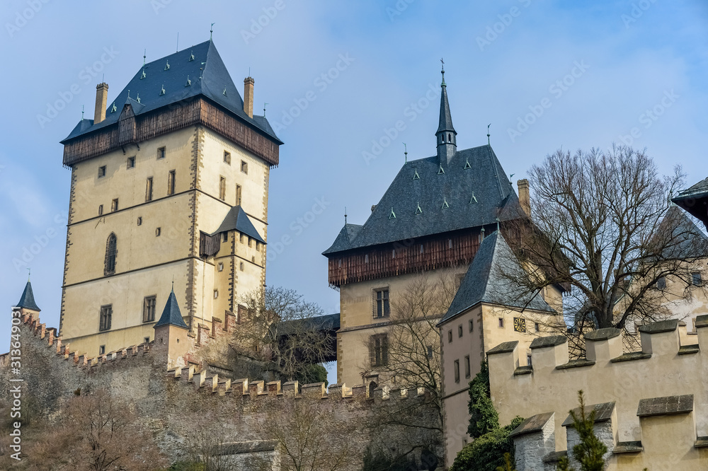 old castle of Karlstejn Czech