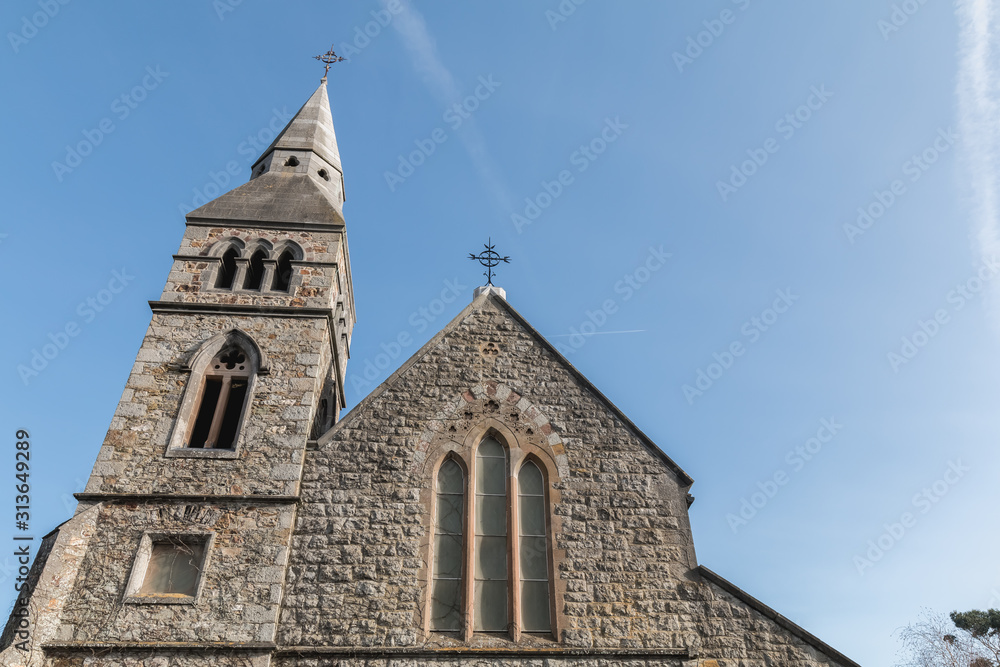 architectural detail of St. Mary s Anglican Church in Howth, Ireland