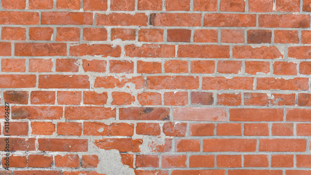 Obraz premium red brick wall background