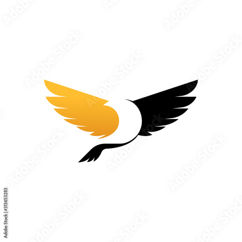 Dove logo icon Vector. Abstract Flying dove logo elegant silhouette design vector Line art style.
