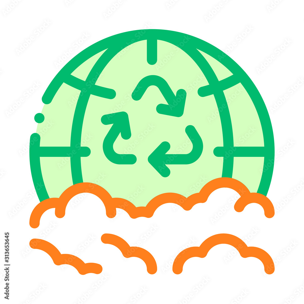 Trash Recycle Planet Earth Vector Thin Line Icon. Rubbish Recycle Prevent Environmental Problem, Industrial Pollution, Contamination Linear Pictogram. Greenhouse Effect Contour Illustration Trash Recycle Planet Earth Vector Thin Line Icon. Rubbish Recycle Prevent Environmental Problem, Industrial Pollution, Contamination Linear Pictogram. Greenhouse Effect Contour Illustration