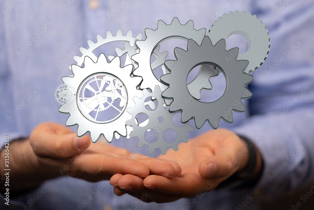 Gear With Success Concept digital. Gear With Success Concept digital.