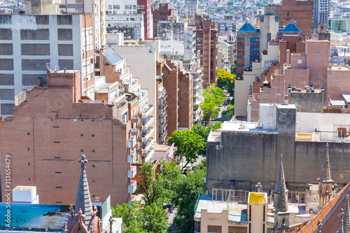 Argentina Cordoba buildings in Independence avenue aerial view photo