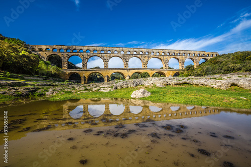 Roman Aqueduct Pont du Gard - Nimes, France
