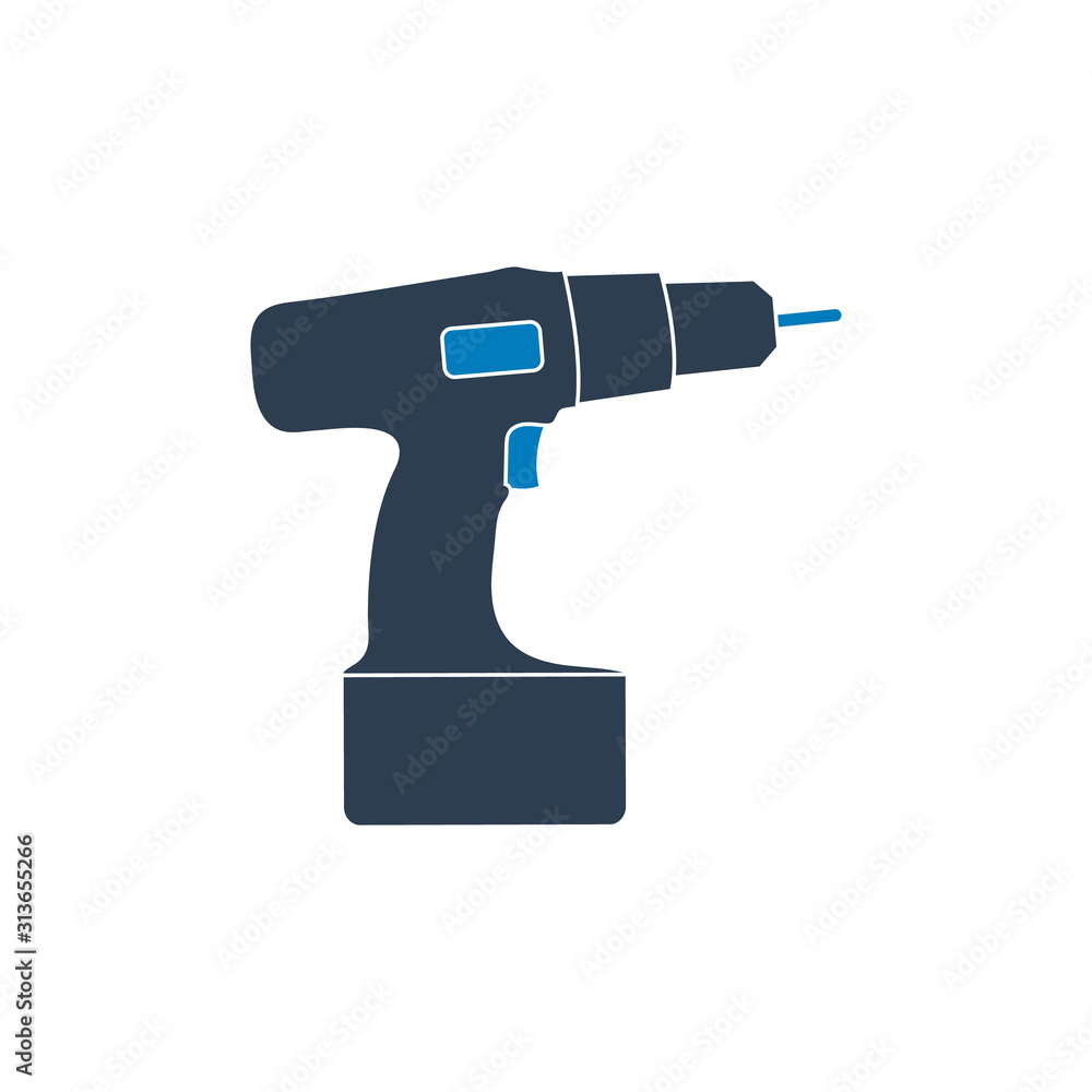 Drilling Machine Icon. Flat style vector EPS. Drilling Machine Icon. Flat style vector EPS.