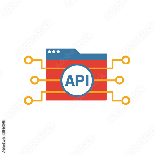 Api icon. Simple element from web development icons collection. Creative Api icon ui, ux, apps, software and infographics