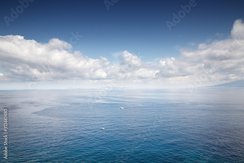 looking across the sea in italy