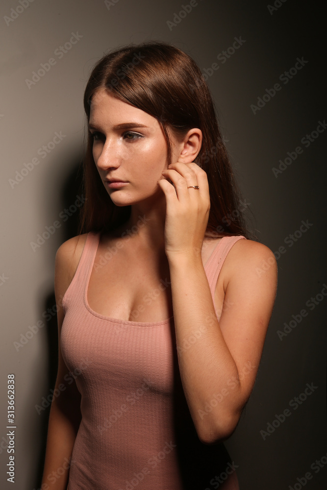 Chestgirl - Sexy, tits, titty, chest, nude, erotic, sexually, porn, body, sexually, girl,  woman, body, model, chest, tan, pornographic, hot, face, portrait, hair,  hairstule, beauty foto de Stock | Adobe Stock