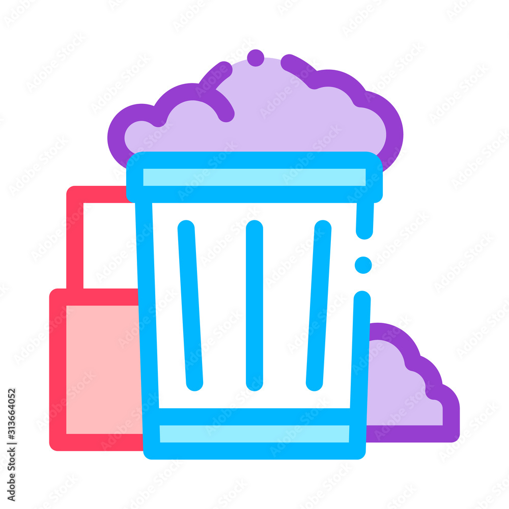 Container With Rubbish Trash Vector Thin Line Icon. Container With Refuse Garbage Materials Environmental Pollution, Chemical Linear Pictogram. Dirty Soil, Water, Air Contour Illustration Container With Rubbish Trash Vector Thin Line Icon. Container With Refuse Garbage Materials Environmental Pollution, Chemical Linear Pictogram. Dirty Soil, Water, Air Contour Illustration