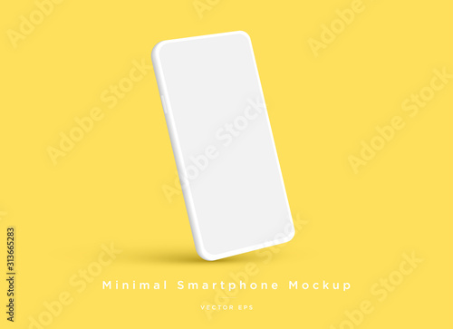 Minimalist modern clay mockup smartphones for presentation, application display, information graphics etc. Vector EPS.