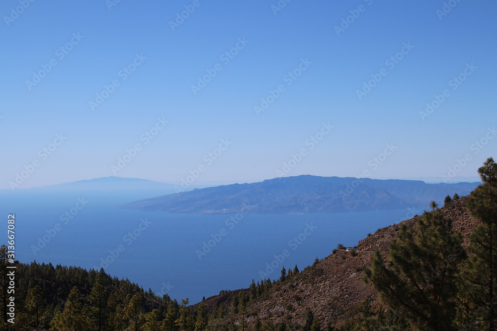  View at Gomera and Hierro islands from Tenerife island (Spain)