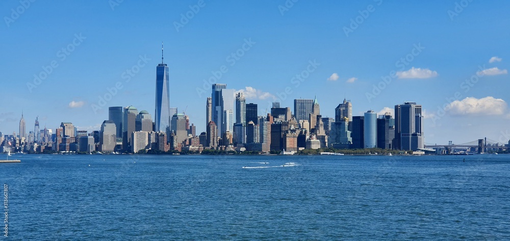 new york city skyline river