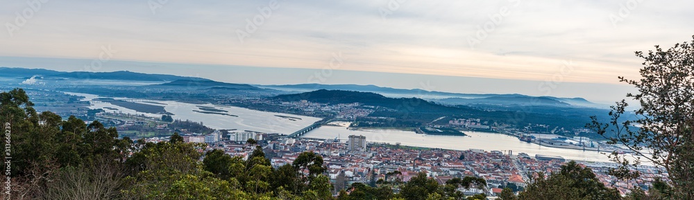 panorama of viana do castelo in portugal