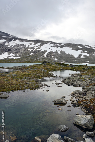 lake in mountains, norway, countryside, norge