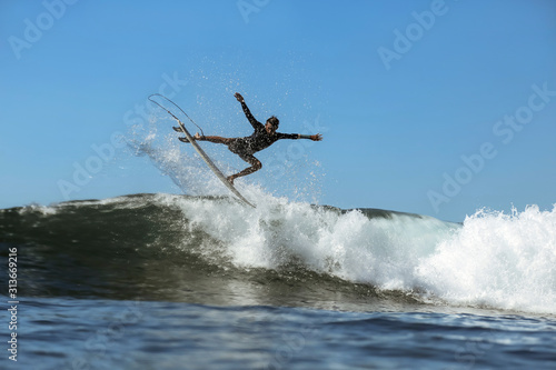 Surfer on a wave