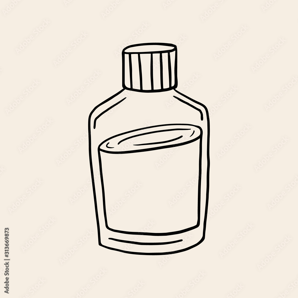 Glass jar. Vector linear illustration of a vessel. Glass bottle symbol. Glass jar. Vector linear illustration of a vessel. Glass bottle symbol.