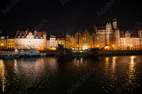 Gdansk, Poland - Juny, 2019. Evening view over the river Motlawa the Old Town in Gdansk, Poland. © F8  \ Suport Ukraine