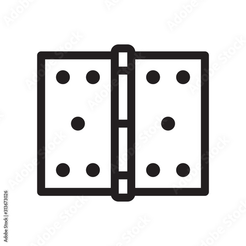 Hinge icon vector in line design