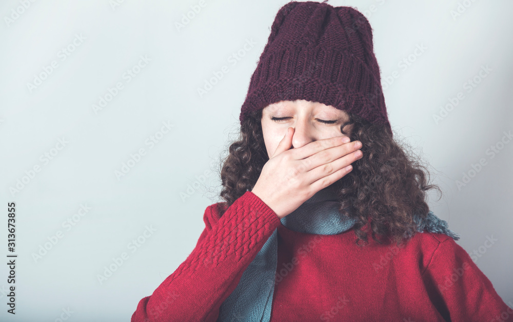 Obraz premium ill woman Flu