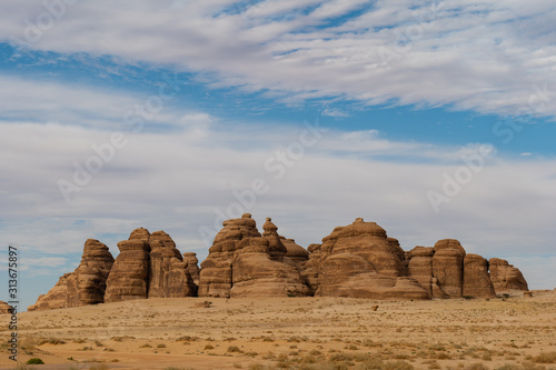 Mada'in Saleh (Al-Ḥijr & Hegra) archaeological site near Al Ula, Saudi Arabia © hyserb