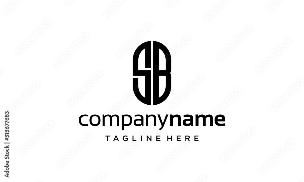 initial letter S and B logo design concept initial letter S and B logo design concept