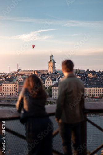 Canvas Print Summer Sunset in Stockholm