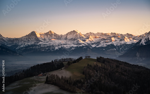 impressive mountains of the swiss alps - eiger, mönch, jungfrau © stalmphotos