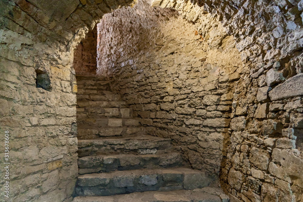 Old stairs to the basement of the fortress Old stairs to the basement of the fortress