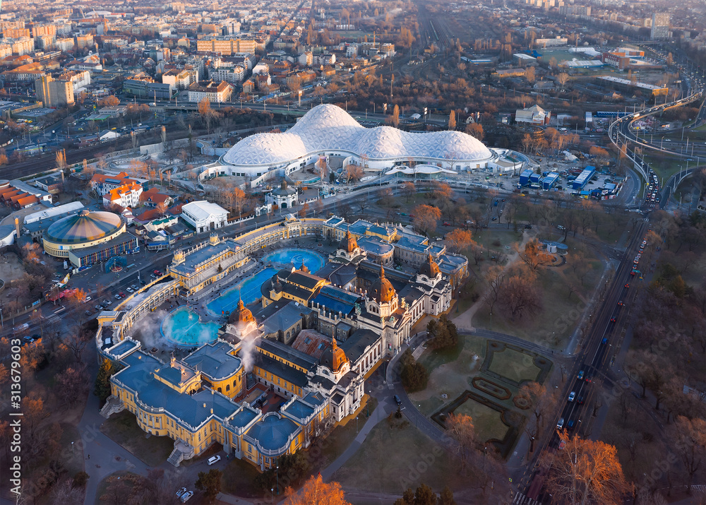 Europe Hungary Budapest Szechenyi thermal Bath.  Big circus of capital city. Budapest zoo