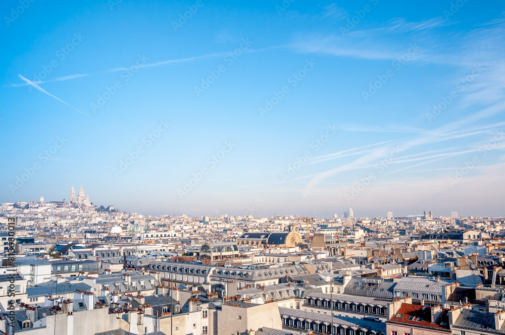 Fototapeta premium Vue générale sur le nord-ouest de Paris