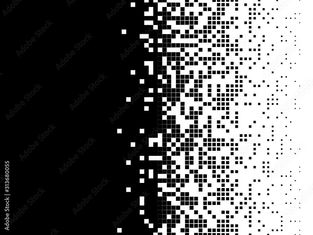 Pixel mosaic background. Black and white geometric background. Vector template design Pixel mosaic background. Black and white geometric background. Vector template design
