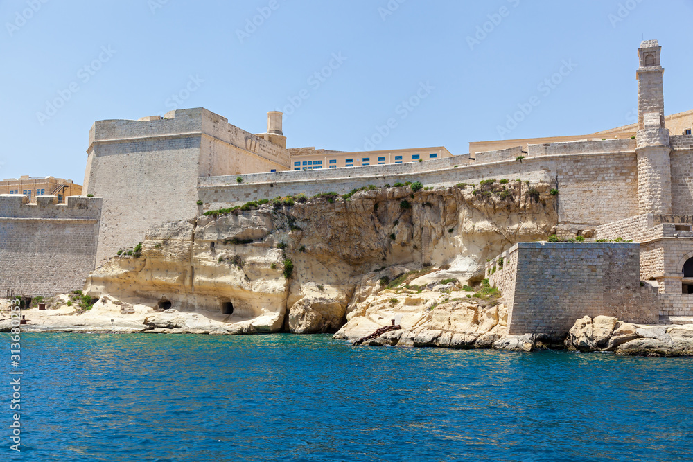 View of Fort Saint Elmo on sunny day in Malta