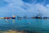 A view of an industrial port