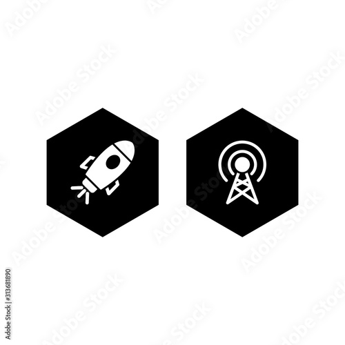 2 Icon Set Of astronomy For Personal And Commercial Use... photo