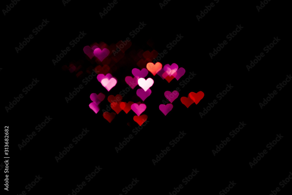 Abstract light, red bokeh pattern in heart shape. St Valentides Day or Holiday concept, background image. Abstract light, red bokeh pattern in heart shape. St Valentides Day or Holiday concept, background image.