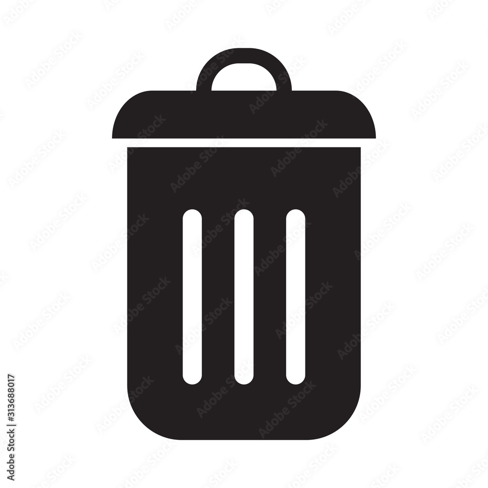 Trash icon vector in trendy style design Trash icon vector in trendy style design