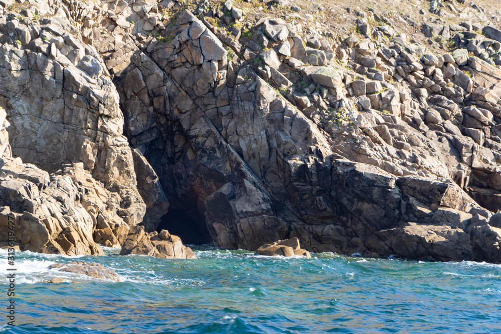 Cliff of the coast in Brittany