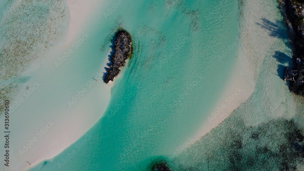 Obraz premium Sandbank in der Karibik