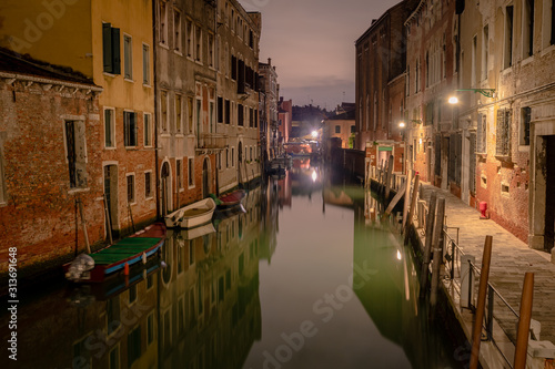 picturesque water canal in Venice 