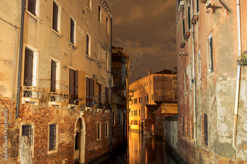 beautiful water canal in Venice 