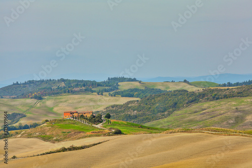  landscape of hills tuscany in autumn in Italy © solstizia