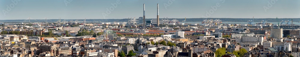 Europe, France, Normandy, Le Havre panorama