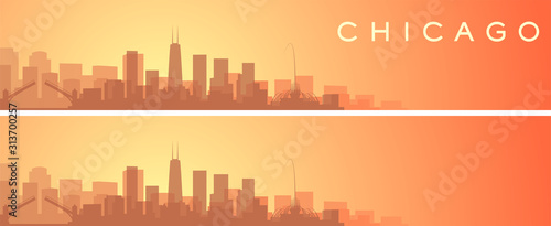 Chicago Beautiful Skyline Scenery Banner