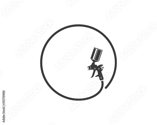 spraygun vector icon illustration design