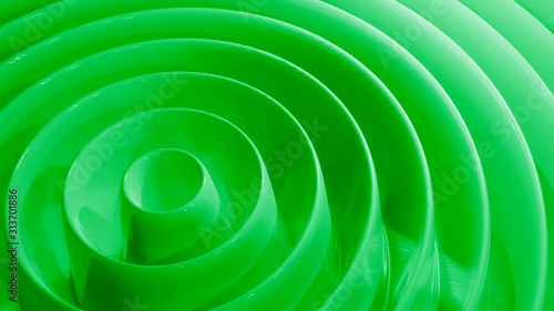 green abstract background irregular ring animation,