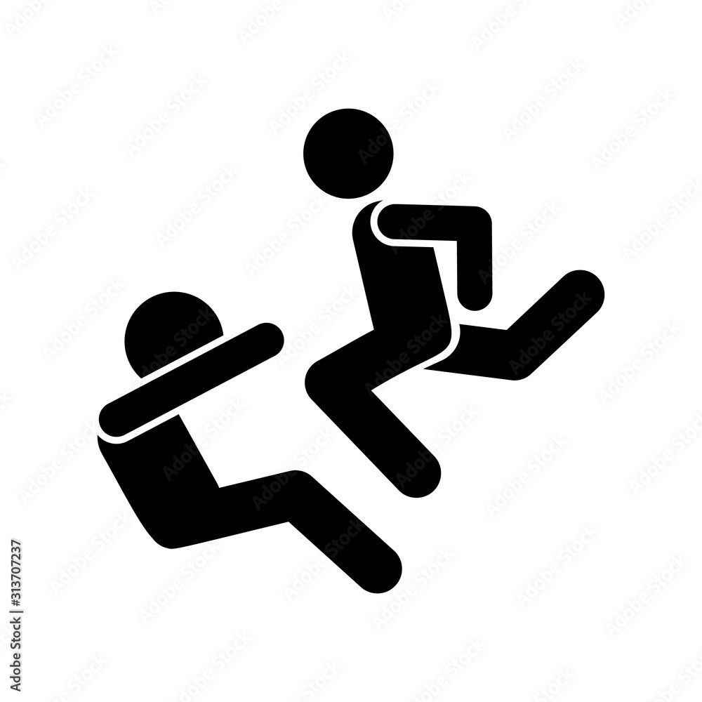 Attack men hit icon. Simple pictogram of fighting icons for ui and ux, website or mobile application Attack men hit icon. Simple pictogram of fighting icons for ui and ux, website or mobile application
