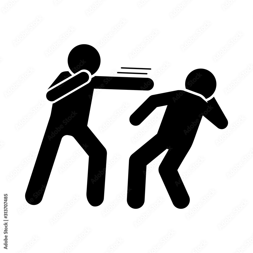 Eye assault men icon. Simple pictogram of fighting icons for ui and ux, website or mobile application Eye assault men icon. Simple pictogram of fighting icons for ui and ux, website or mobile application