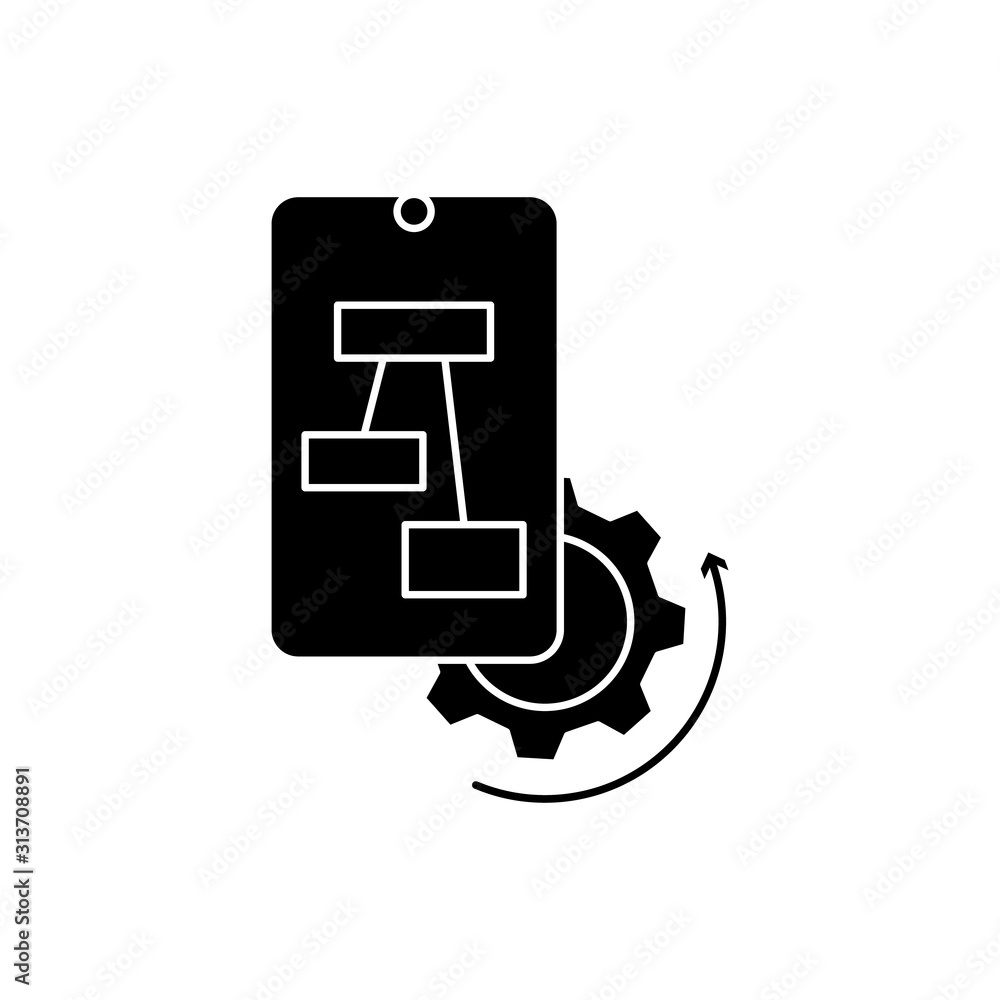 Project scheme gear icon. Simple business intention icons for ui and ux, website or mobile application Project scheme gear icon. Simple business intention icons for ui and ux, website or mobile application