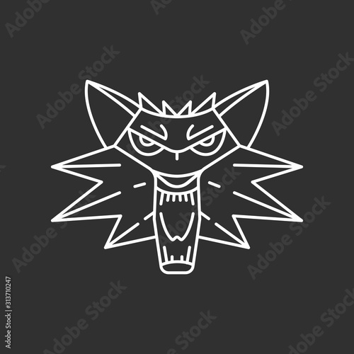 Wolf head icon Fototapet