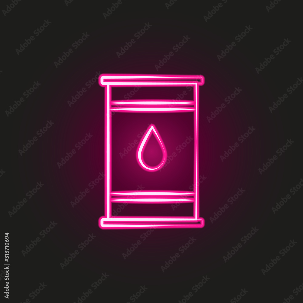 barrel, oil neon style icon. Simple thin line, outline vector of desert icons for ui and ux, website or mobile application barrel, oil neon style icon. Simple thin line, outline vector of desert icons for ui and ux, website or mobile application